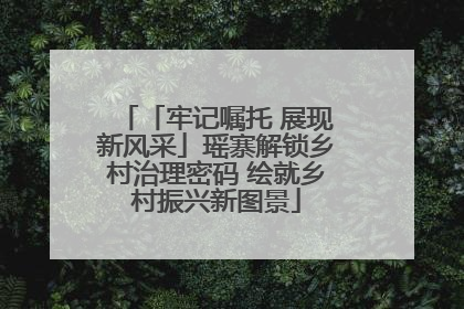 「牢记嘱托 展现新风采」瑶寨解锁乡村治理密码 绘就乡村振兴新图景