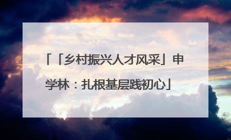 「乡村振兴人才风采」申学林：扎根基层践初心