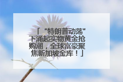 “特朗普动荡”下涌起实物黄金抢购潮，全球富豪聚焦新加坡金库！