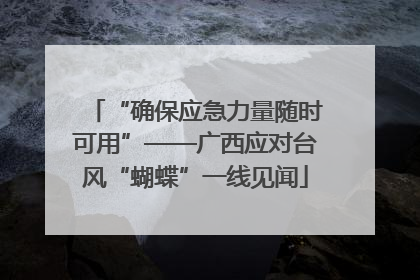 “确保应急力量随时可用”——广西应对台风“蝴蝶”一线见闻