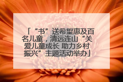 “书”送希望惠及百名儿童，清远连山“关爱儿童成长 助力乡村振兴”主题活动举办