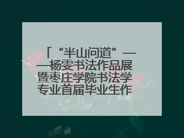 “半山问道”——杨雯书法作品展暨枣庄学院书法学专业首届毕业生作品展在山东省文化馆开幕