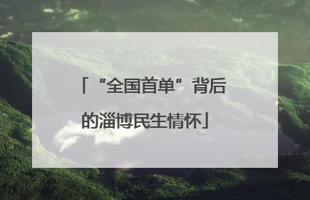 “全国首单”背后的淄博民生情怀
