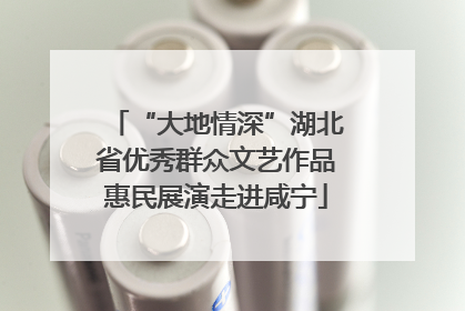 “大地情深”湖北省优秀群众文艺作品惠民展演走进咸宁