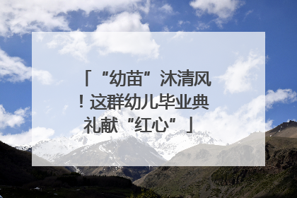 “幼苗”沐清风！这群幼儿毕业典礼献“红心”