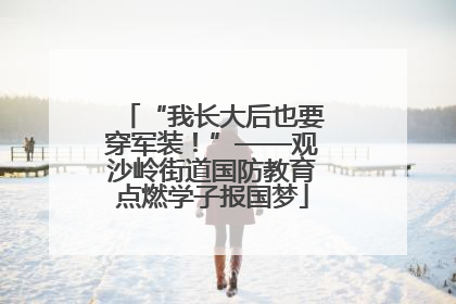 “我长大后也要穿军装！”——观沙岭街道国防教育点燃学子报国梦