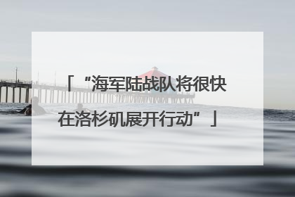 “海军陆战队将很快在洛杉矶展开行动”