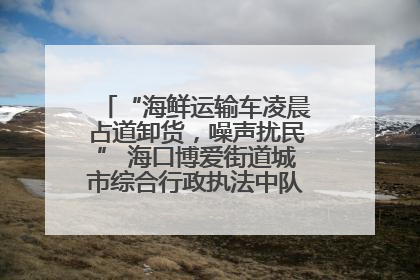 “海鲜运输车凌晨占道卸货，噪声扰民” 海口博爱街道城市综合行政执法中队：将联合交警加强长堤路一带巡逻