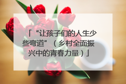 “让孩子们的人生少些弯道”（乡村全面振兴中的青春力量）