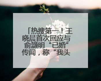 热搜第一！王晓晨首次回应与俞灏明“已婚”传闻，称“我头昏了，大家开心就好”
