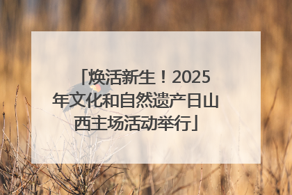 焕活新生！2025年文化和自然遗产日山西主场活动举行