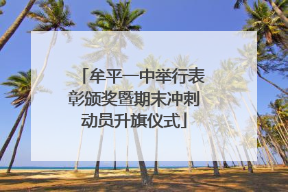 牟平一中举行表彰颁奖暨期末冲刺动员升旗仪式