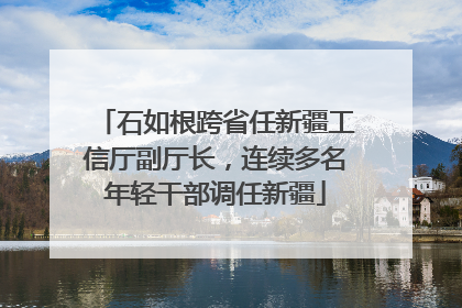 石如根跨省任新疆工信厅副厅长，连续多名年轻干部调任新疆
