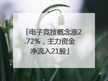 电子竞技概念涨2.72%，主力资金净流入21股
