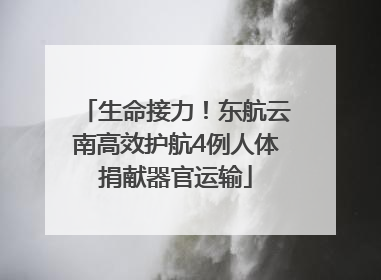 生命接力！东航云南高效护航4例人体捐献器官运输