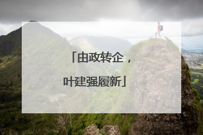 由政转企，叶建强履新