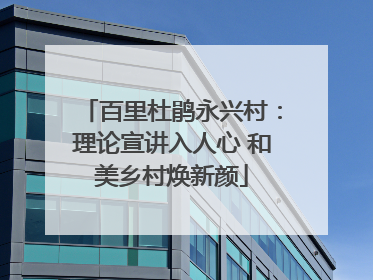 百里杜鹃永兴村：理论宣讲入人心 和美乡村焕新颜