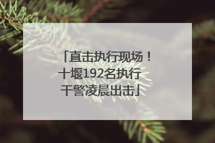 直击执行现场！十堰192名执行干警凌晨出击