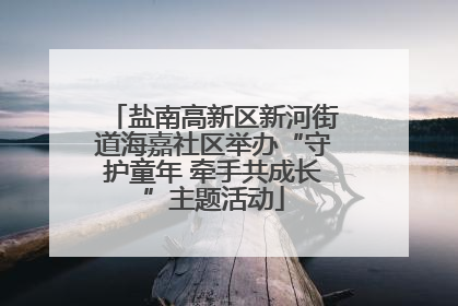 盐南高新区新河街道海嘉社区举办“守护童年 牵手共成长”主题活动