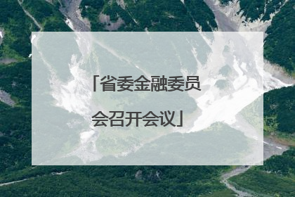 省委金融委员会召开会议