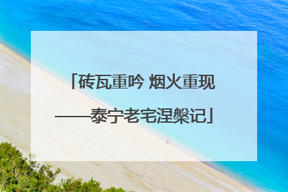 砖瓦重吟 烟火重现——泰宁老宅涅槃记