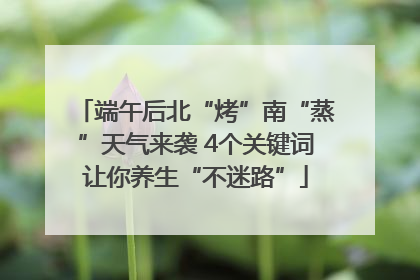 端午后北“烤”南“蒸”天气来袭 4个关键词让你养生“不迷路”