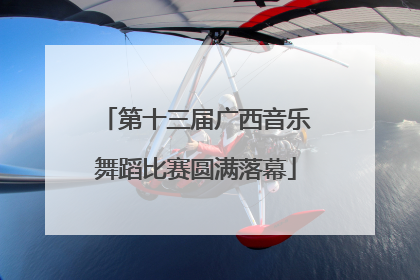 第十三届广西音乐舞蹈比赛圆满落幕