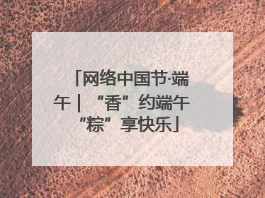 网络中国节·端午｜“香”约端午 “粽”享快乐
