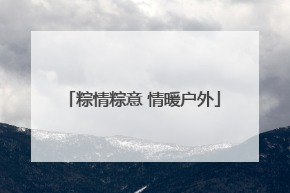 粽情粽意 情暖户外