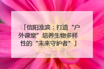信阳淮滨：打造“户外课堂”培养生物多样性的“未来守护者”