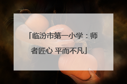 临汾市第一小学：师者匠心 平而不凡