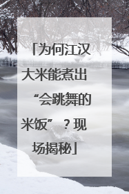 为何江汉大米能煮出“会跳舞的米饭”？现场揭秘