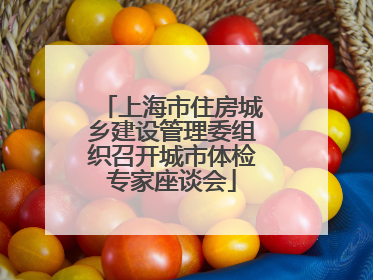 上海市住房城乡建设管理委组织召开城市体检专家座谈会