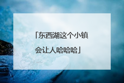 东西湖这个小镇会让人哈哈哈