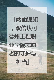 两面锦旗，双倍认可德州工程职业学院志愿者的守护与担当