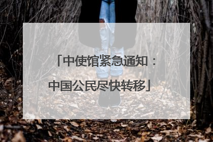 中使馆紧急通知：中国公民尽快转移