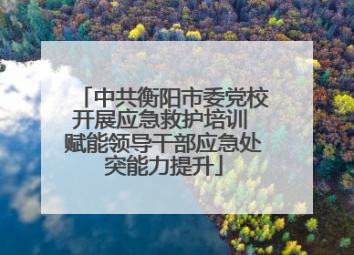 中共衡阳市委党校开展应急救护培训 赋能领导干部应急处突能力提升
