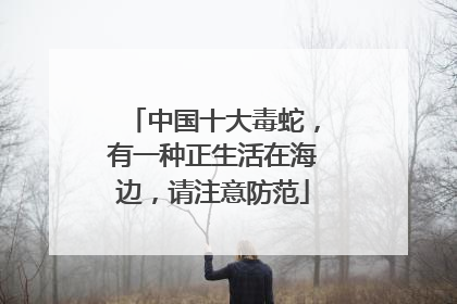 中国十大毒蛇，有一种正生活在海边，请注意防范