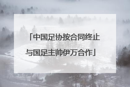中国足协按合同终止与国足主帅伊万合作