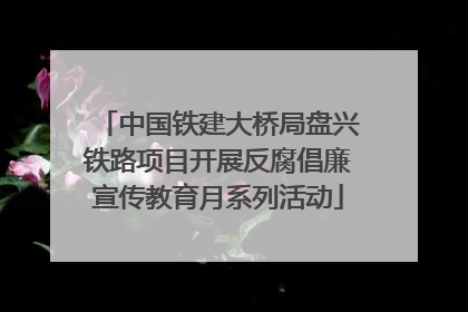 中国铁建大桥局盘兴铁路项目开展反腐倡廉宣传教育月系列活动