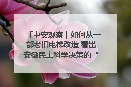 中安观察｜如何从一部老旧电梯改造 看出安徽民主科学决策的“高分秘诀”？