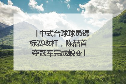 中式台球球员锦标赛收杆，陈喆首夺冠军完成蜕变