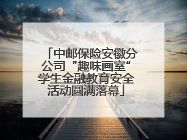 中邮保险安徽分公司“趣味画室”学生金融教育安全活动圆满落幕