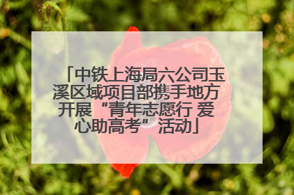 中铁上海局六公司玉溪区域项目部携手地方开展“青年志愿行 爱心助高考”活动