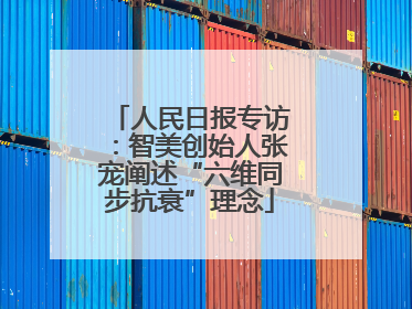 人民日报专访：智美创始人张宠阐述“六维同步抗衰”理念