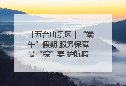 五台山景区｜“端午”假期 服务保障最“粽”要 护航假期“不打烊”