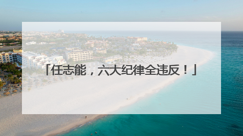 任志能，六大纪律全违反！