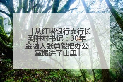 从红塔银行支行长到驻村书记：30年金融人张勇毅把办公室搬进了山里