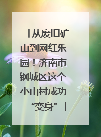 从废旧矿山到网红乐园！济南市钢城区这个小山村成功“变身”