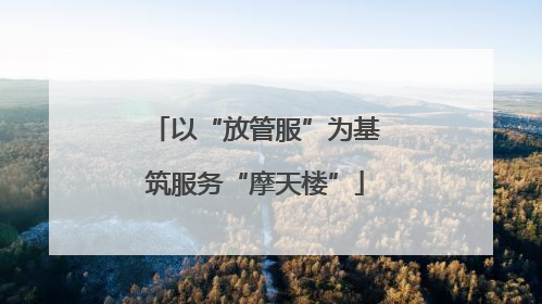 以“放管服”为基筑服务“摩天楼”